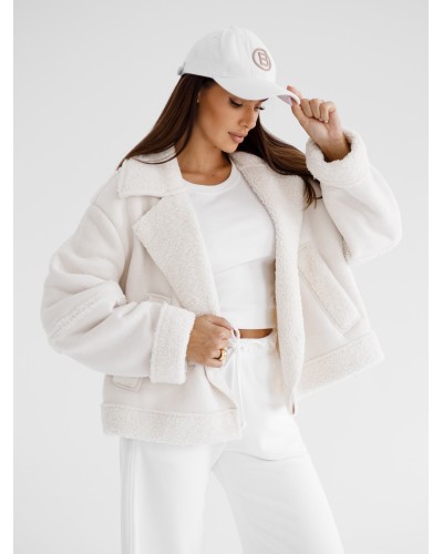 Kożuch By o la la...! śmietankowy