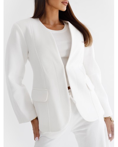 Marynarka typu Blazer By o la la...! śmietanowa