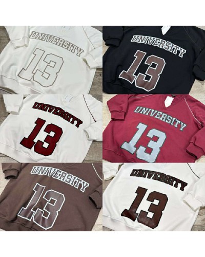 Bluza University 13 By o la la...! petrol z chocomuss