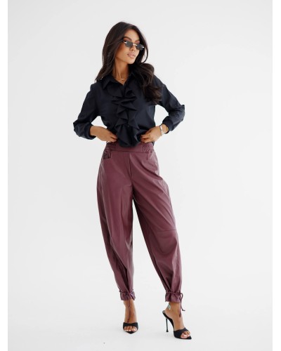 Koszula z żabotem By o la la...! czarna