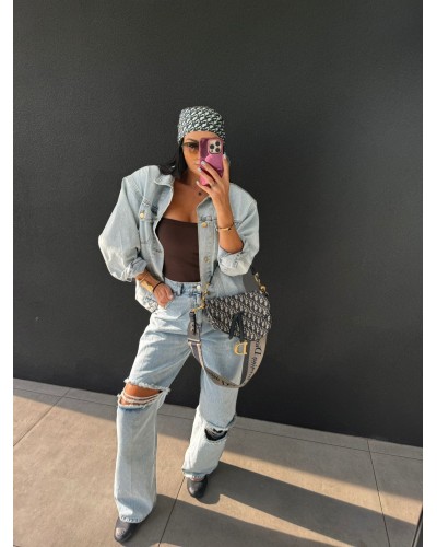 Katana jeansowa z poduszkami La Milla