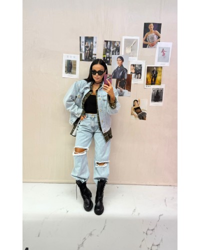 Spodnie jeansowe z dziurami La Milla jasne