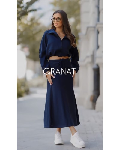 Spódnica dresowa By o la la...! granatowa