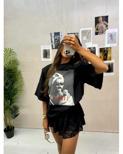 T-shirt kobieta La Milla czarny