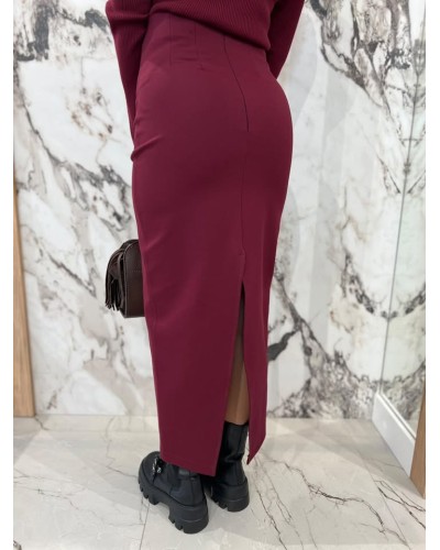 Spódnica ołówkowa midi By o la la...! merlot