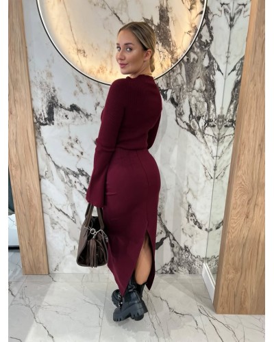 Spódnica ołówkowa midi By o la la...! merlot