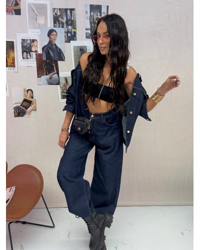 Katana jeansowa z poduszkami La Milla ciemna