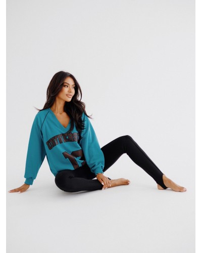 Bluza University 13 By o la la...! petrol z chocomuss