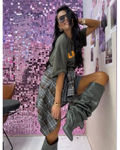 Koszula flanelowa w kratę La Milla szara