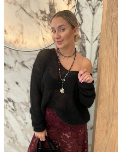 Spódnica midi koronkowa By o la la...! merlot