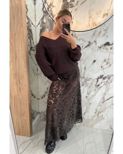 Spódnica midi koronkowa By o la la...! chocomuss