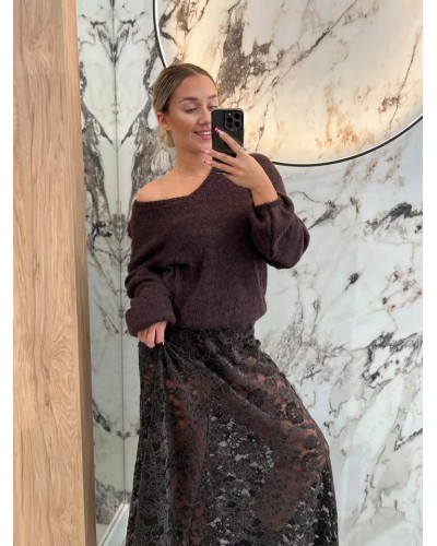 Spódnica midi koronkowa By o la la...! chocomuss