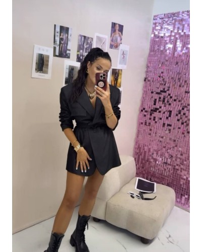 Trencz materiałowy La Milla ciemny jeans