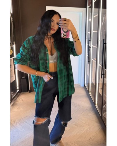 Koszula flanelowa w kratę La Milla zielona