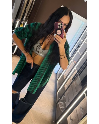 Koszula flanelowa w kratę La Milla zielona