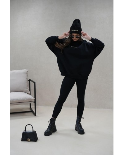 Komplet bluza plus legginsy BRANDENBURG COUTURE czarny