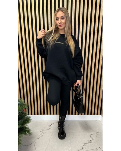 Komplet bluza plus legginsy BRANDENBURG COUTURE czarny
