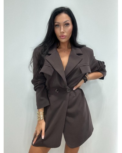 Trencz materiałowy La Milla czekoladowy