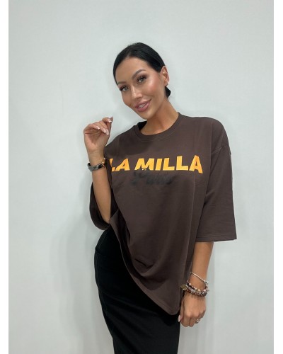 T-shirt Paris La Milla czekoladowa