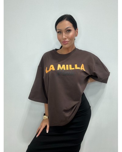 T-shirt Paris La Milla czekoladowa