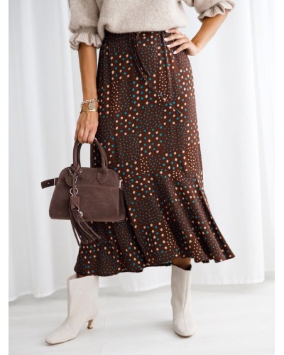 Torebka shopperka kuferek ze skóry zamszowej By o la la...! chocomus