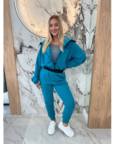 Spodnie dresowe serduszka By o la la...! petrol