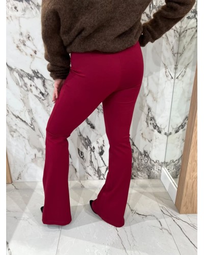 Spodnie materiałowe dzwony By o la la...! merlot
