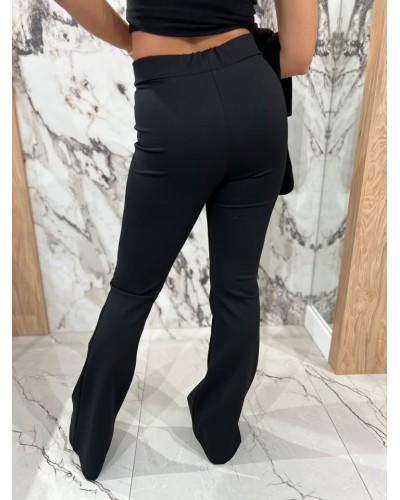 Spodnie materiałowe dzwony By o la la...! czarne