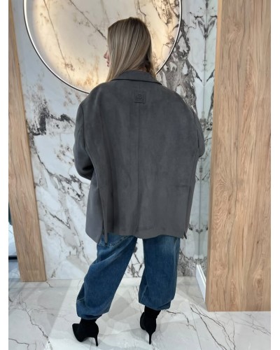 Marynarka welurowa By o la la...! szara