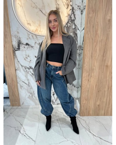 Marynarka welurowa By o la la...! szara