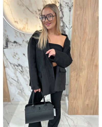 Marynarka welurowa By o la la...! czarna