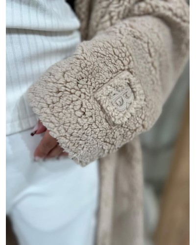 Płaszcz teddy By o la la...! beżowy