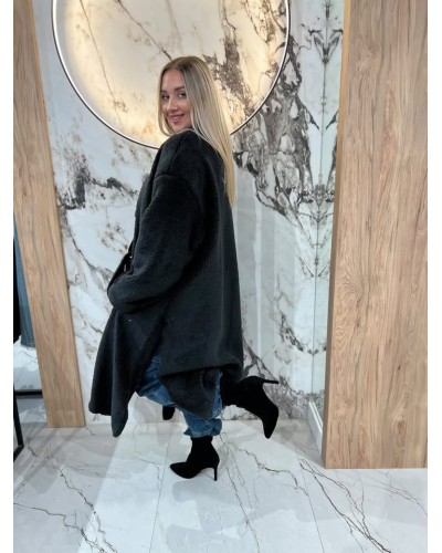 Płaszcz teddy By o la la...! czarny