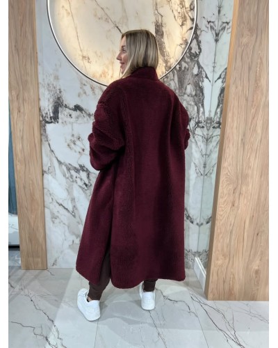 Płaszcz teddy By o la la...! merlot