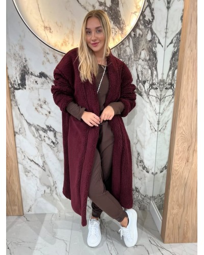 Płaszcz teddy By o la la...! merlot