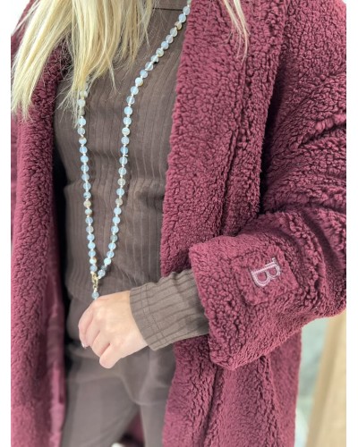 Płaszcz teddy By o la la...! merlot