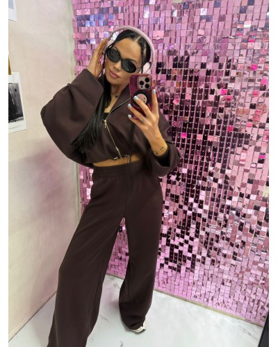 Komplet dresowy La Milla czekoladowy