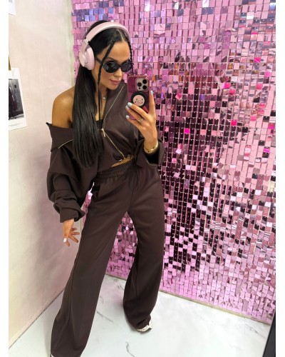 Komplet dresowy La Milla czekoladowy