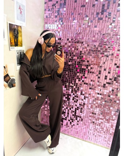 Komplet dresowy La Milla czekoladowy