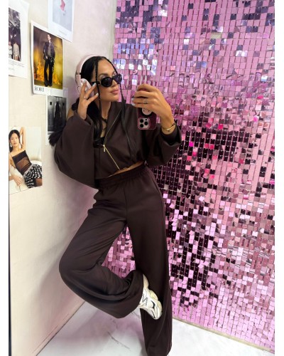 Komplet dresowy La Milla czekoladowy