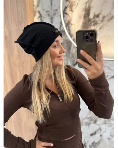 Czapka By o la la...! czarna