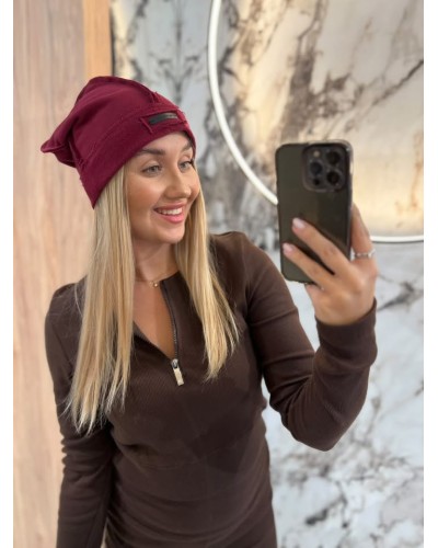 Czapka By o la la...! merlot