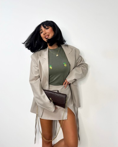 T-shirt cytrynki La Milla khaki