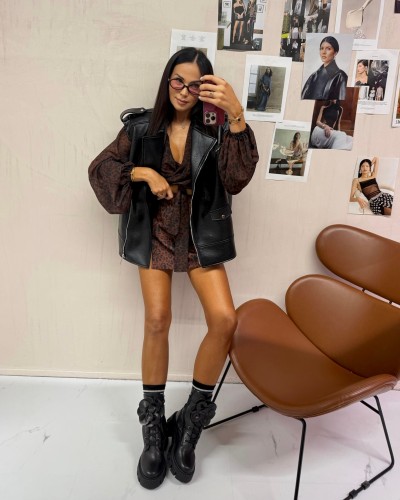 Koszula krótka wiązana La Milla panterka