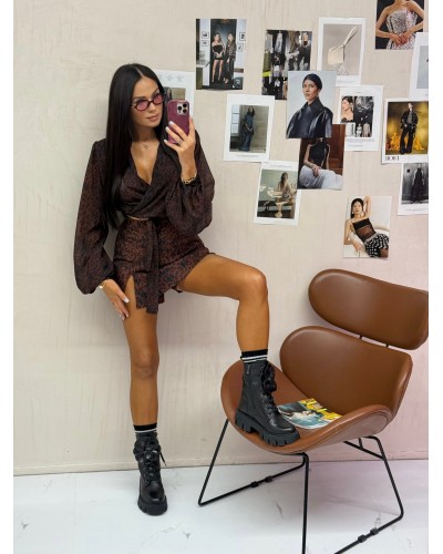 Koszula krótka wiązana La Milla panterka