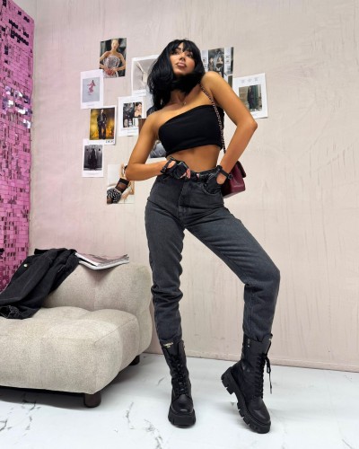 Jeansy skinny La Milla szare