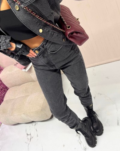 Jeansy skinny La Milla szare