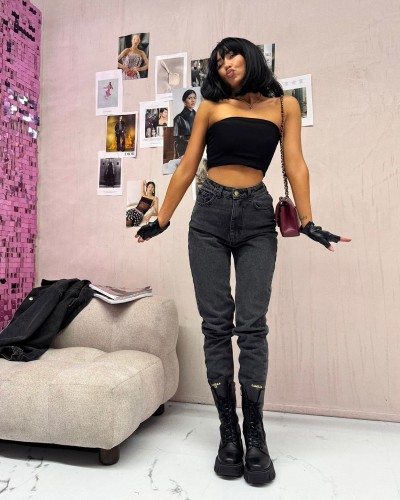 Jeansy skinny La Milla szare