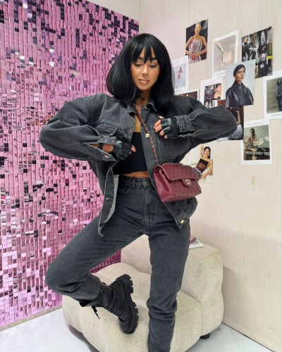 Katana jeansowa z poduszkami La Milla szara