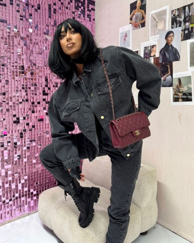 Katana jeansowa z poduszkami La Milla szara